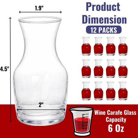 Acshio mini 6 oz carafe with wide mouth for easy pouring and aroma release
