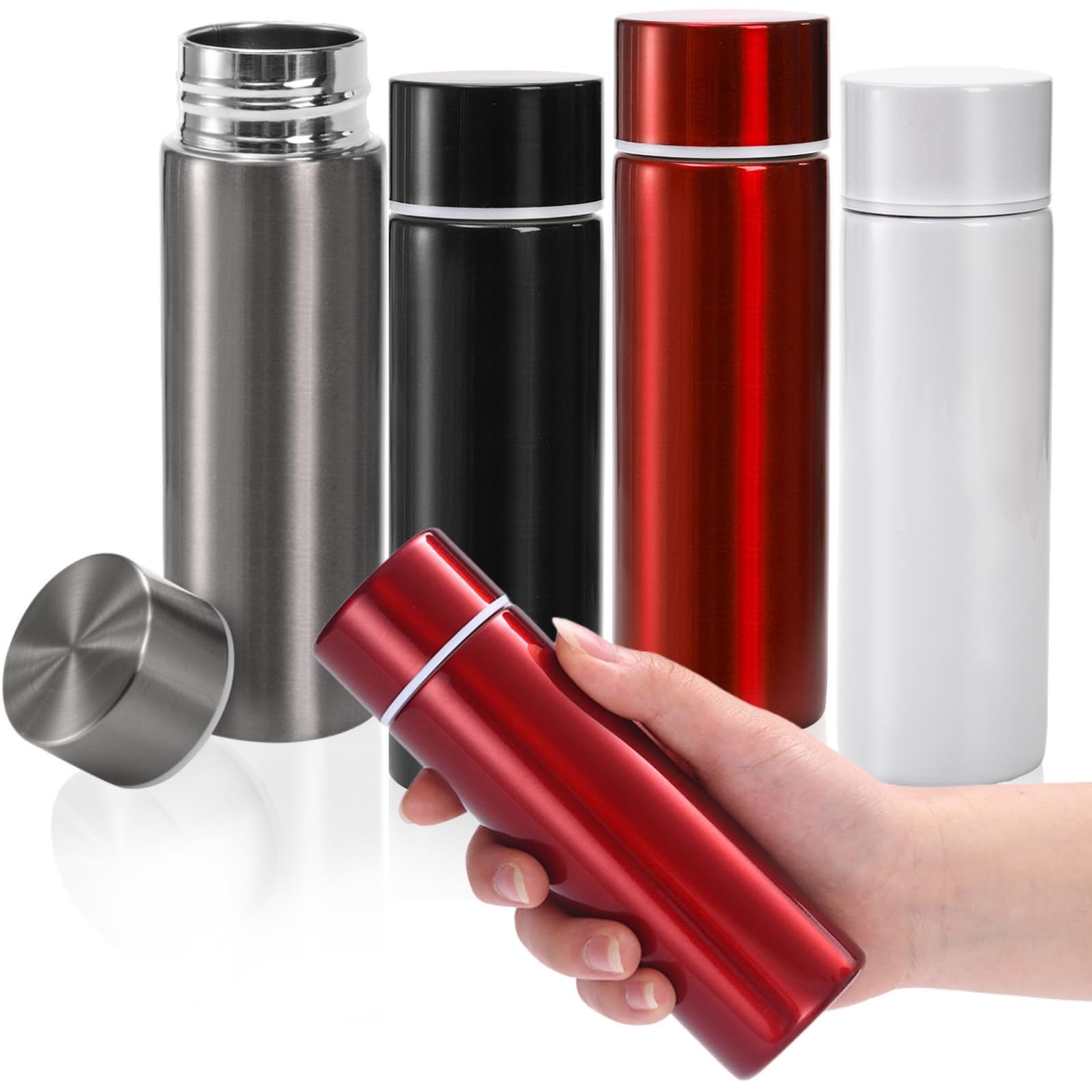 Acshio pocket-size bottle in assorted colors for on-the-go hydration.