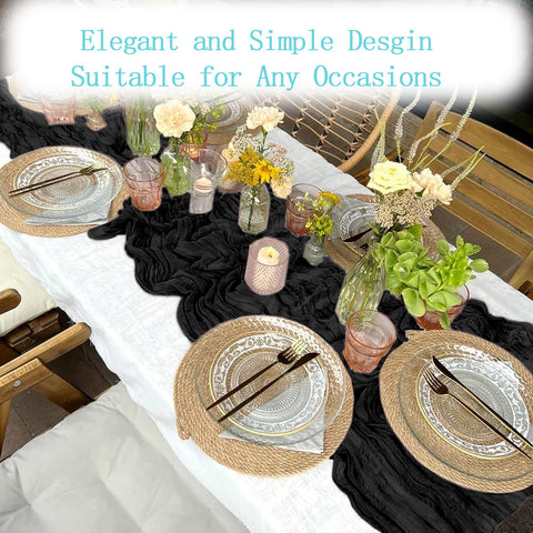 ACSUIT party centerpiece cheesecloth runner perfect for baby showers and bridal showers.