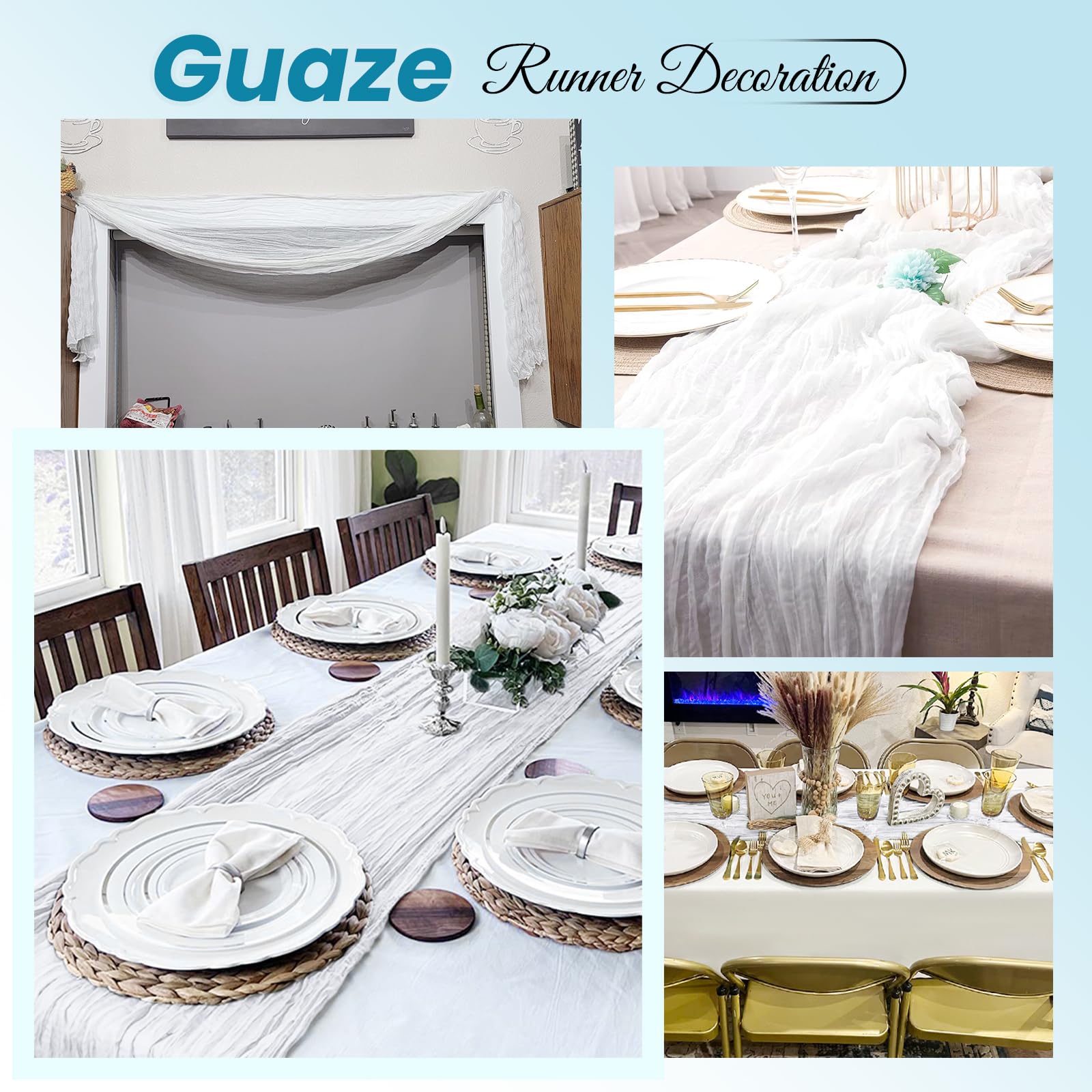 ACSUIT wedding and bridal shower table setup with semi-sheer decor