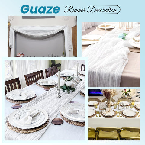 ACSUIT wedding and bridal shower table setup with semi-sheer decor