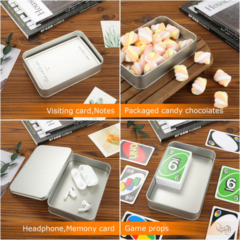 ACXFOND durable aluminum rectangular tin for treats and crafts.