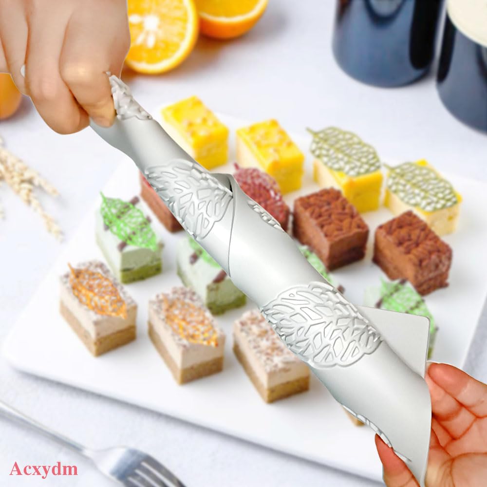 Acxydm silicone leaf mold with clear texture for DIY cake toppers