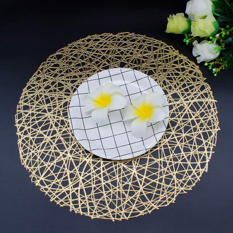 AdasBridal six-pack placemats function as chargers or coasters