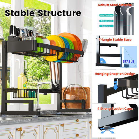 ADBIU black finish resists rust and is easy to clean for busy kitchens.