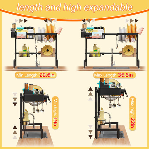 ADBIU dish rack with snap-on design allows flexible configuration and quick assembly.