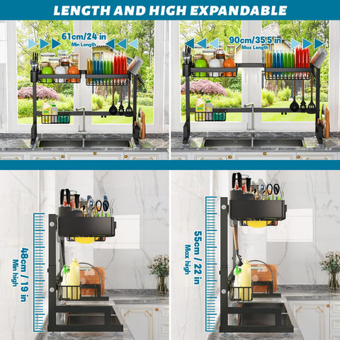 ADBIU height-adjustable 19-22 inch rack fits under cabinets and faucets.