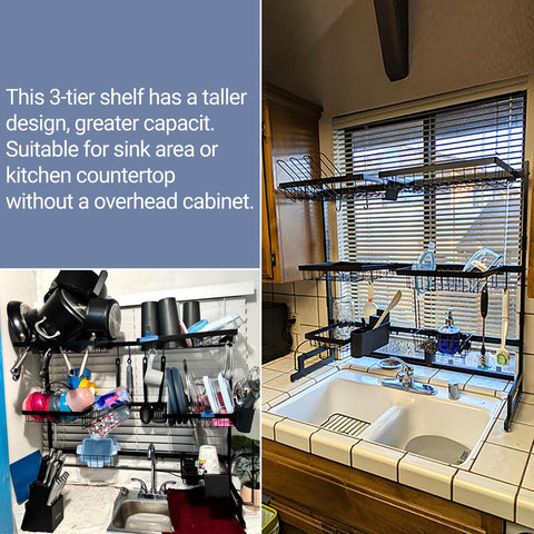 ADBIU 3-tier heavy-duty rack accommodates pots and pans for busy kitchens