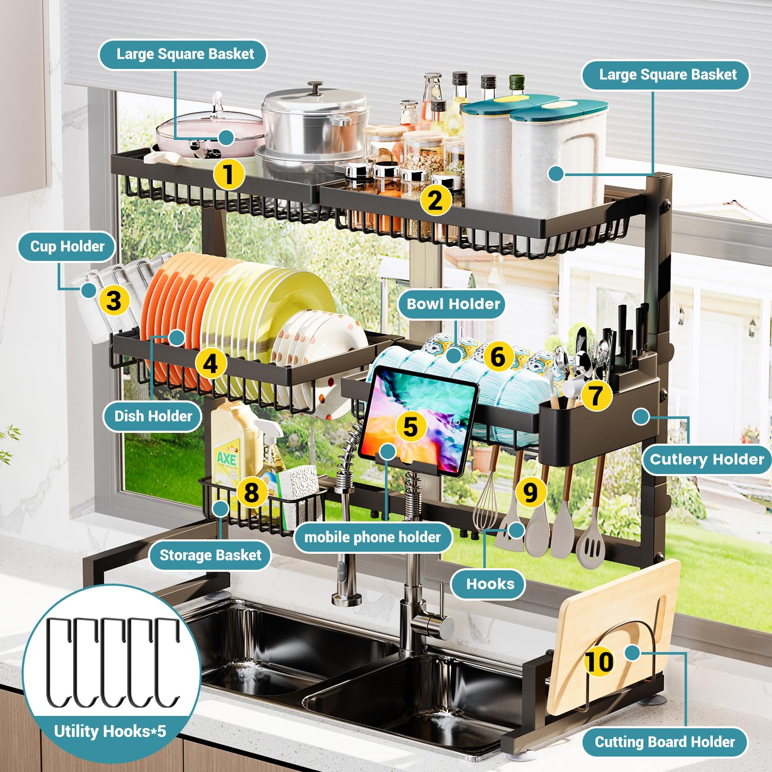 ADBIU expandability ends with 37 inch height to accommodate tall items.