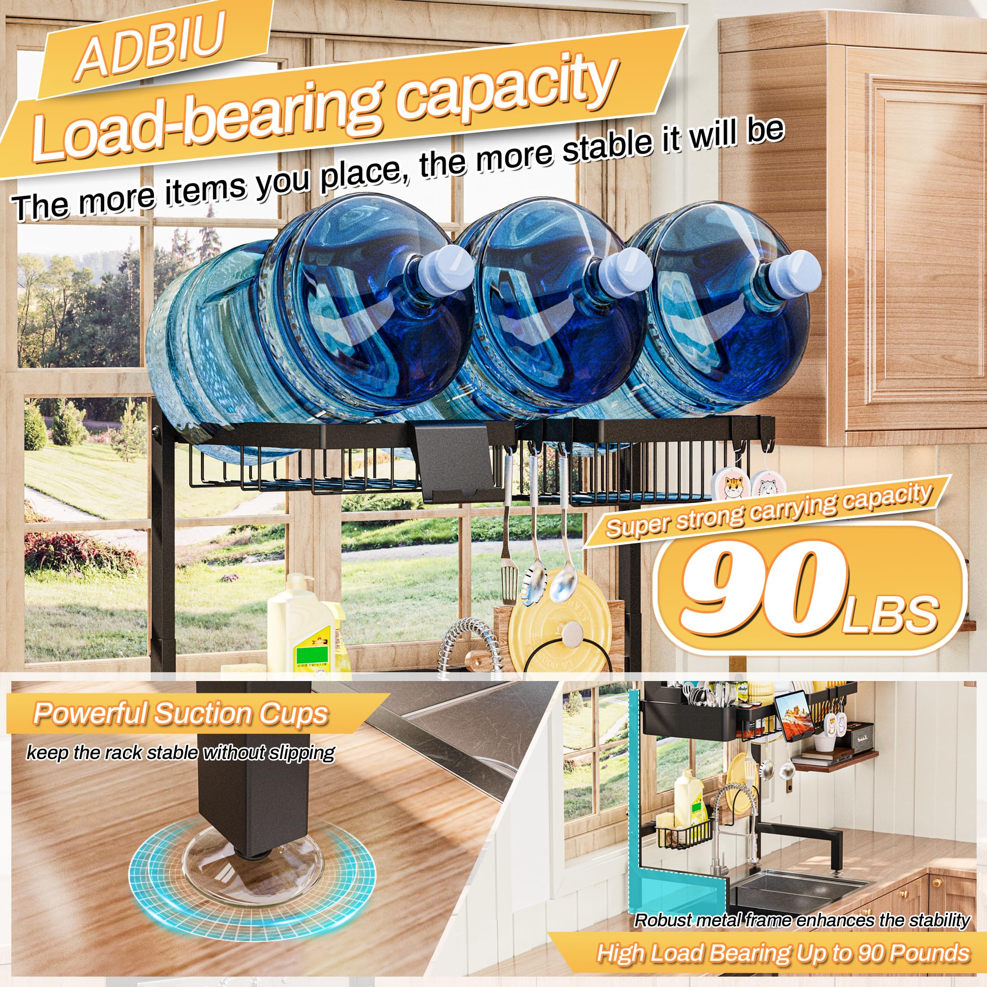 ADBIU removable baskets enable customizable layout and effortless cleaning.