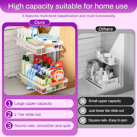 ADBIU under-sink organizer helps declutter and streamline daily chores.