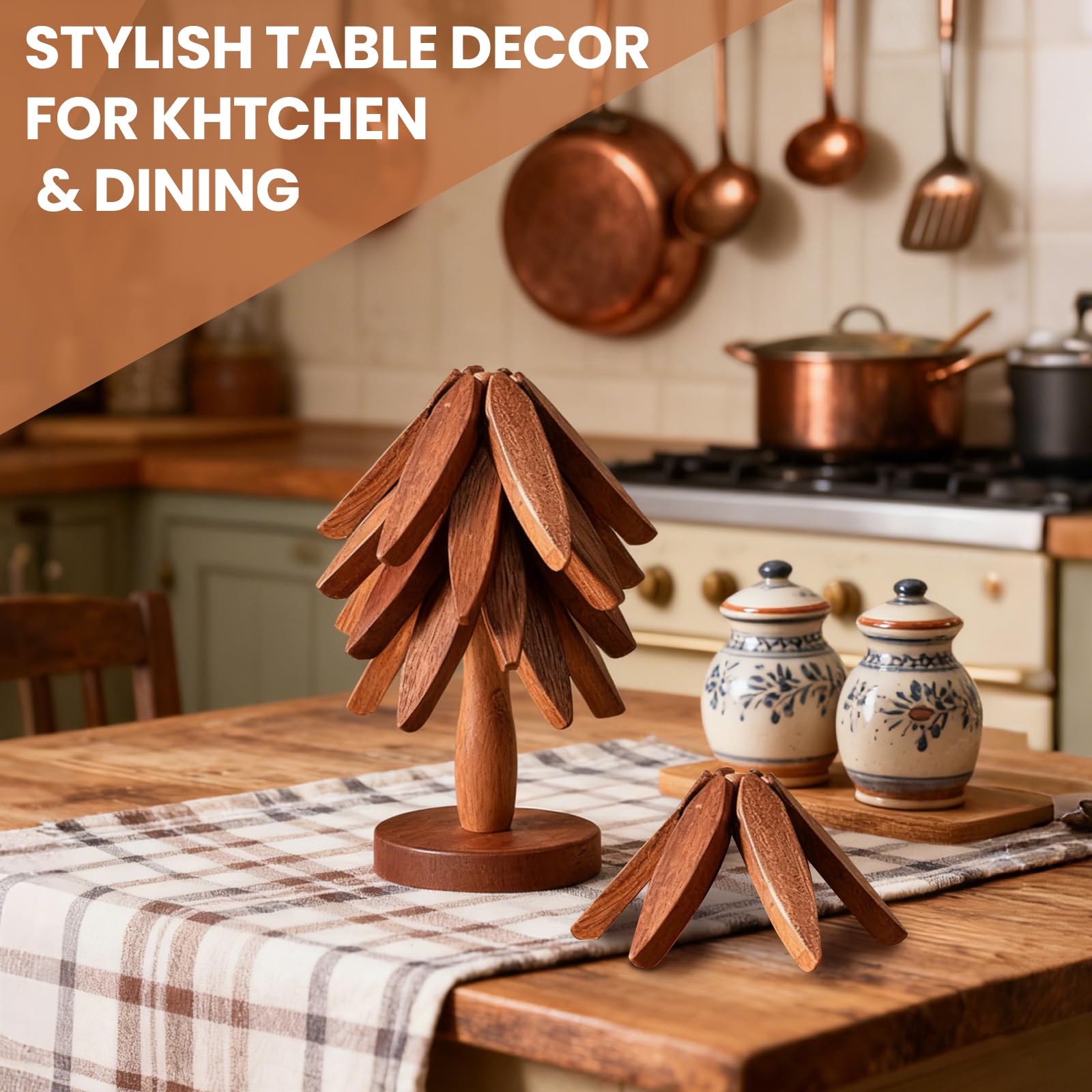 ADDSSFUBAO Christmas-tree storage design saves kitchen space.