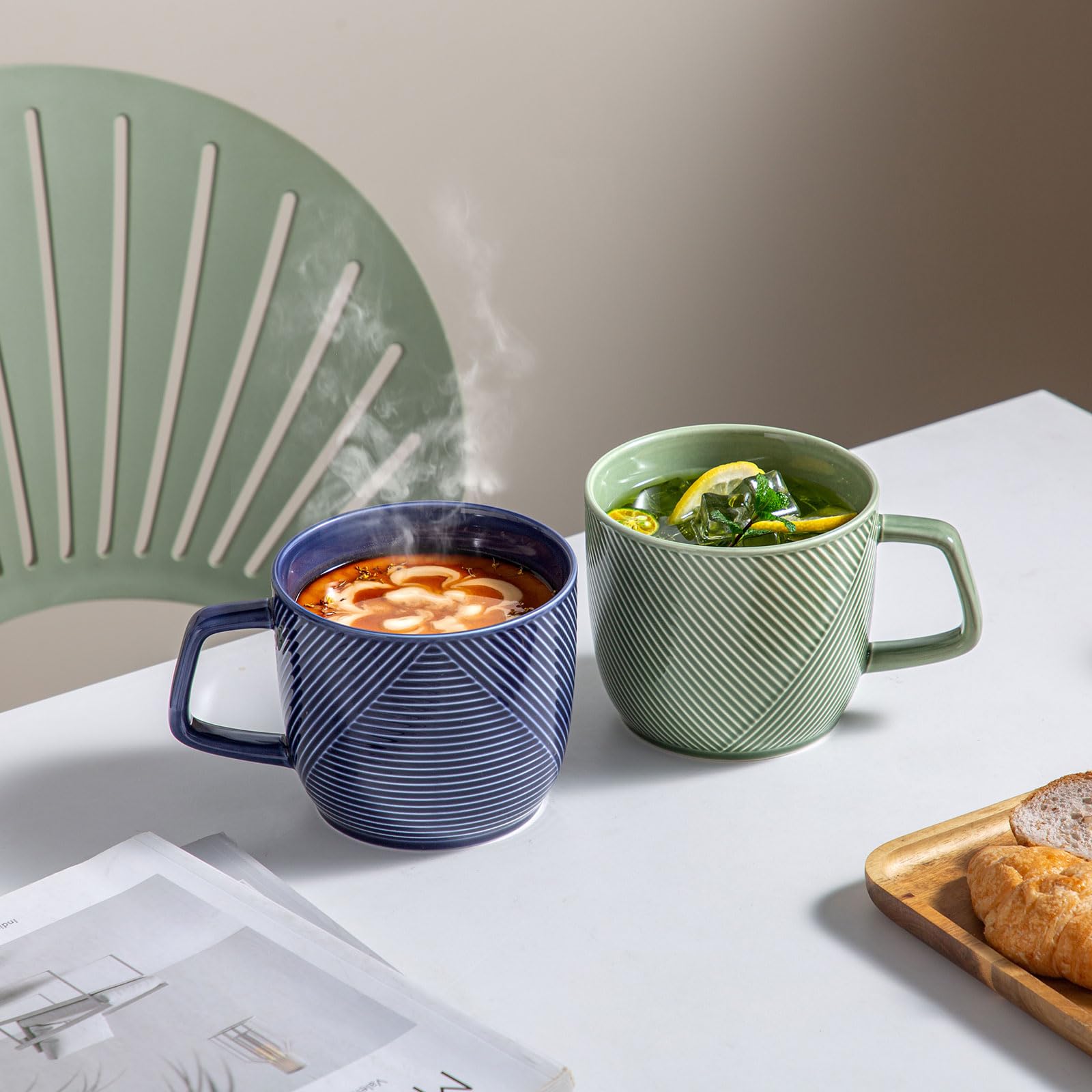 Adewnest sturdy ceramic mug with comfortable handle for hot drinks.