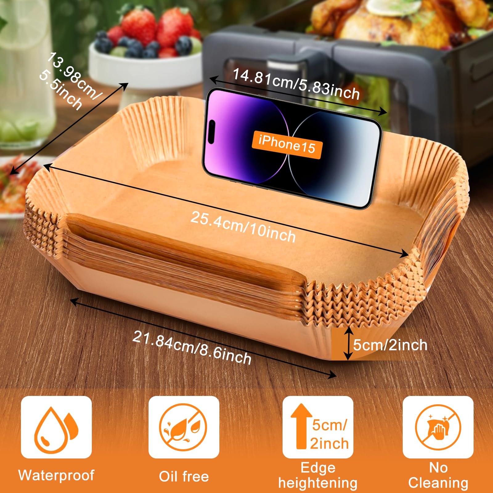 Adhjito Ninja DZ201/DZ401 liner pack keeping the basket clean during cooking