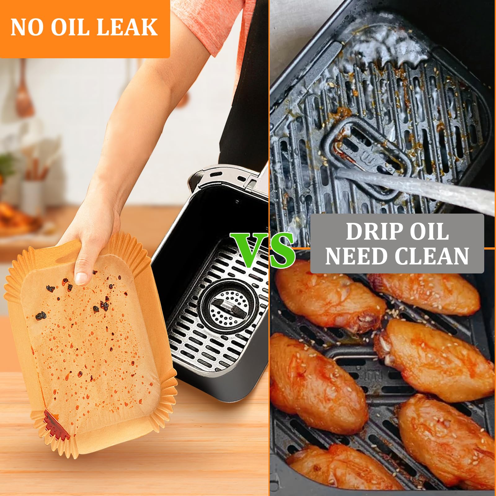 Adhjito two-inch-high liners protect sides and reduce splatter during cooking