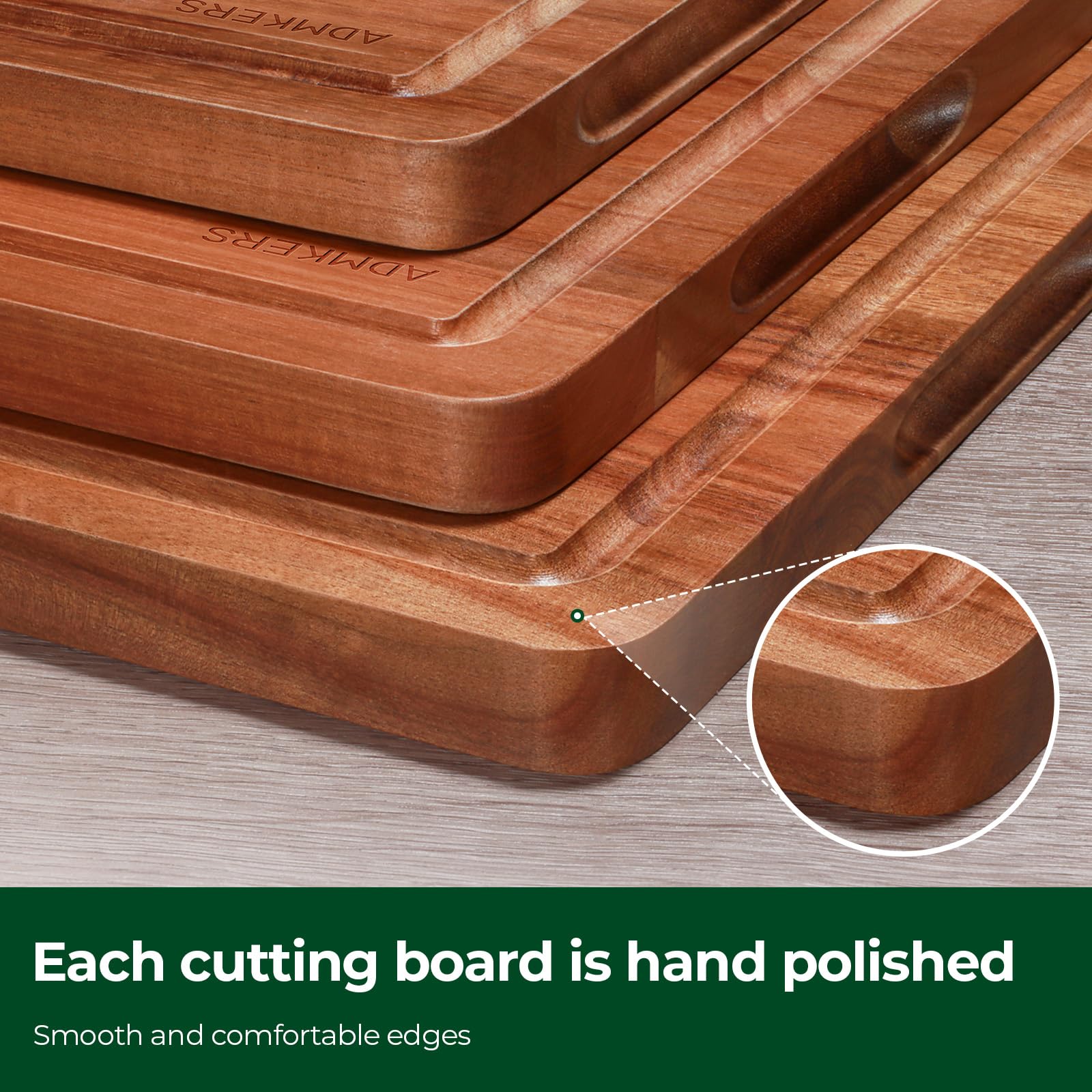 ADMKERS acacia cutting board 12x7 inch compact board for quick tasks