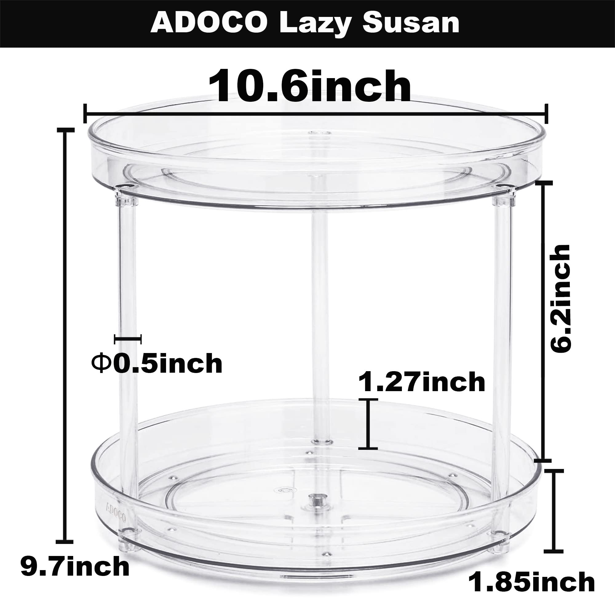 Adoco compact design saves space on kitchen or bathroom countertops.