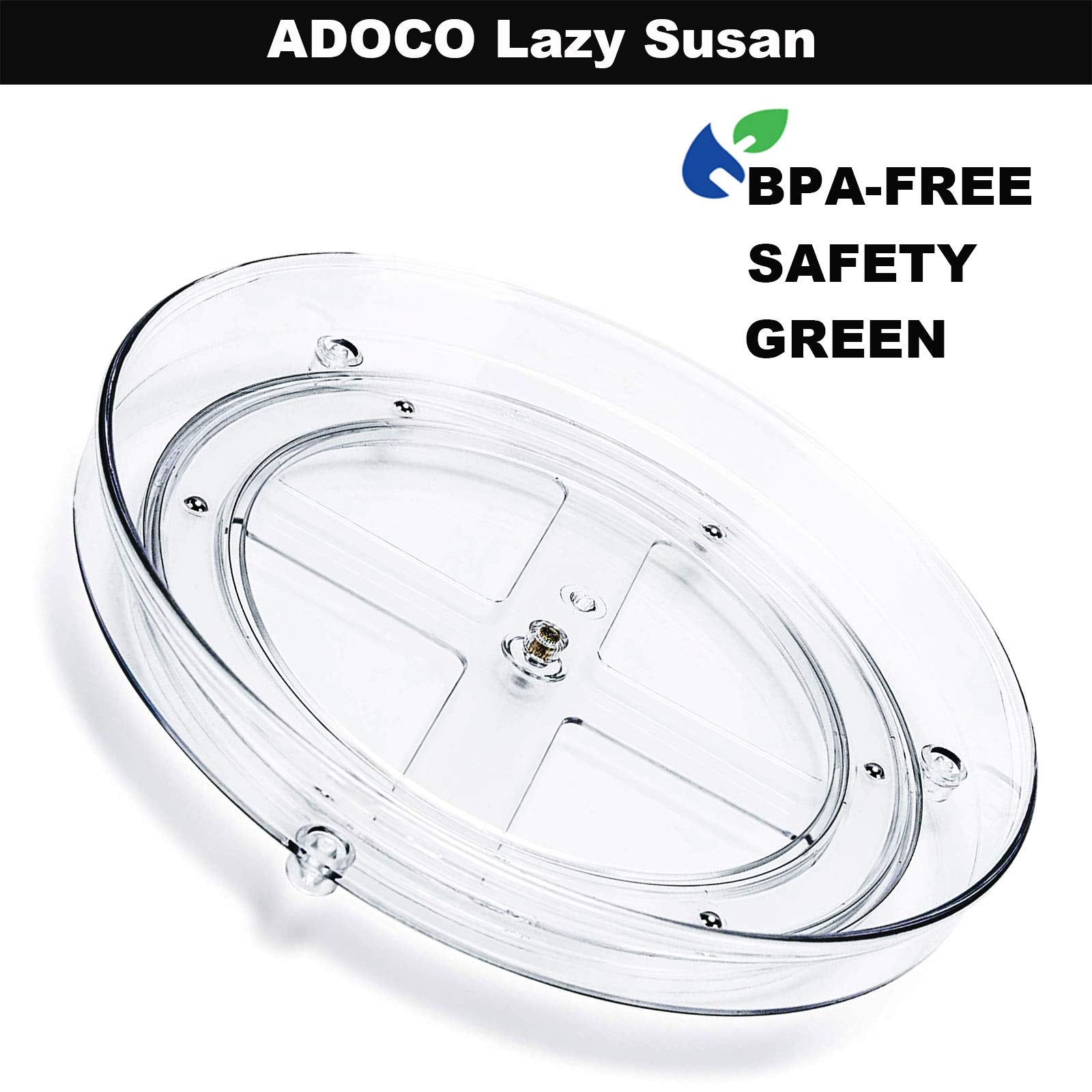 Adoco transparent shelves help locate small items at a glance.