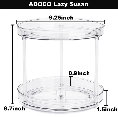 Adoco medicine bottles organizer turntable enables easy retrieval.