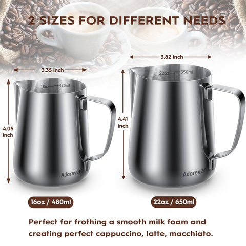 Adorever latte art pen included to create decorative patterns.