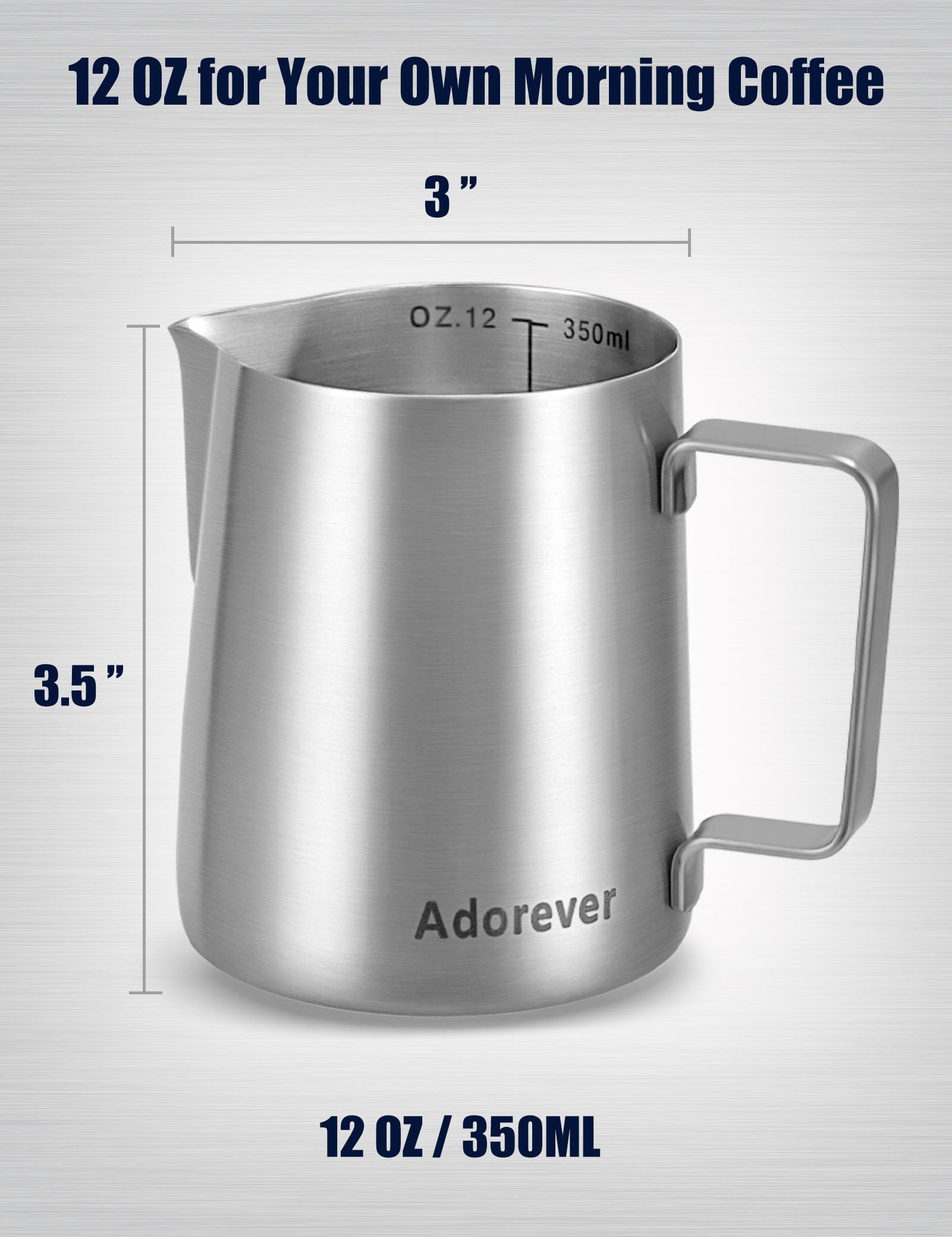 Adorever milk frother with latte art pen for finer latte designs