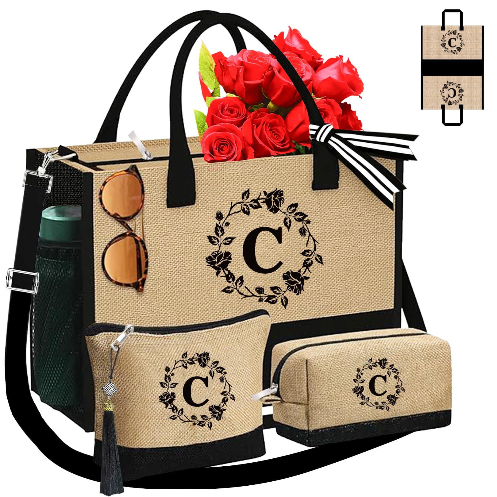 Adoryoung monogrammed tote bag front embroidery for personalized gifts