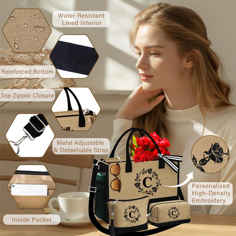 Adoryoung tote bag close-up stitching highlights durability