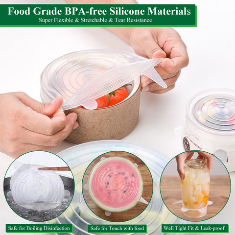 Adpartner reusable silicone lids are dishwasher safe for easy cleanup after meals.