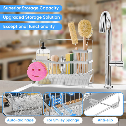 Adurei smiley sponge holder adds charm and organization