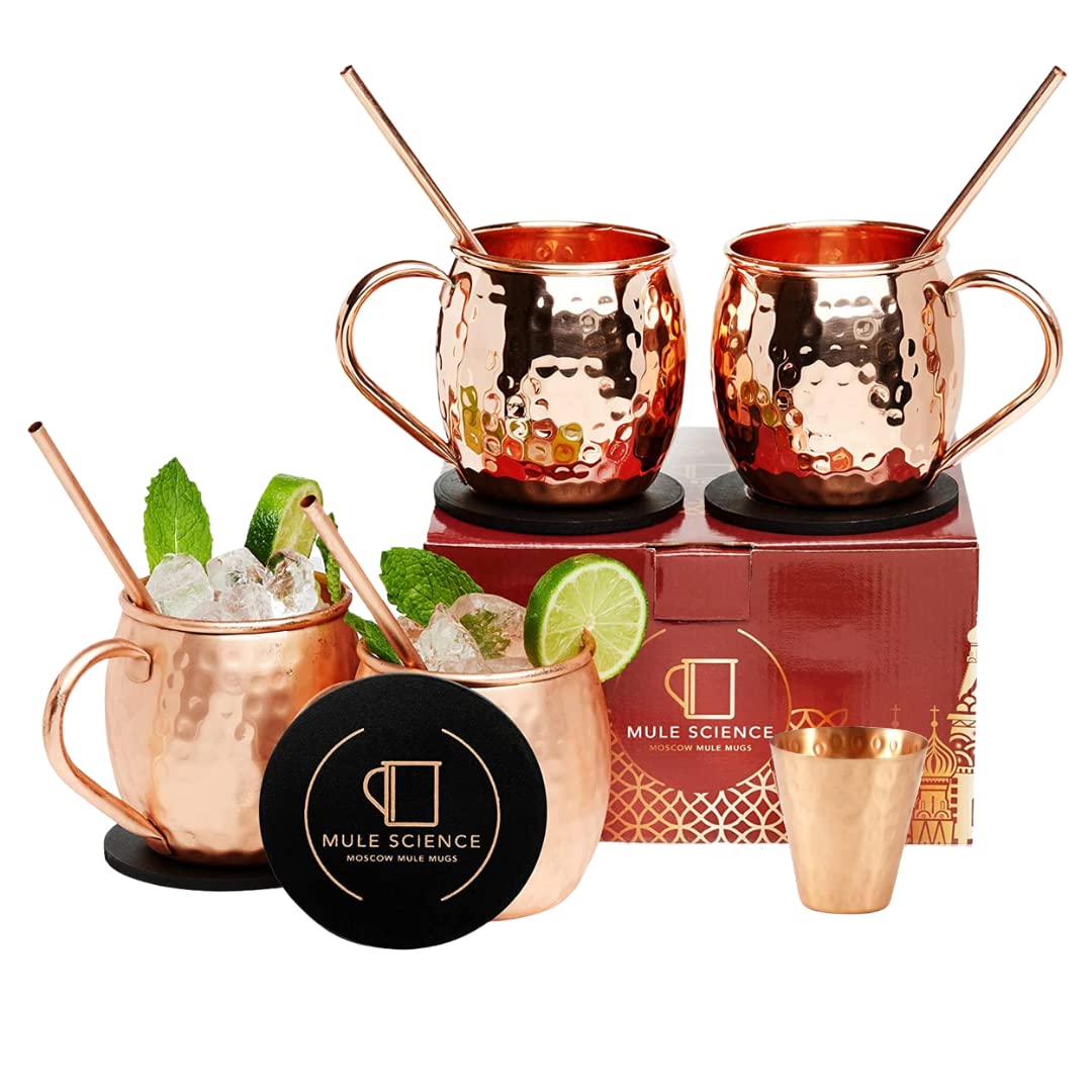 Advanced Mixology Mule Science mugs gift box with accessories