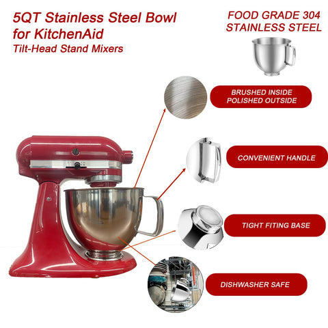 adwrparts stainless steel bowl with ergonomic handle provides comfortable grip