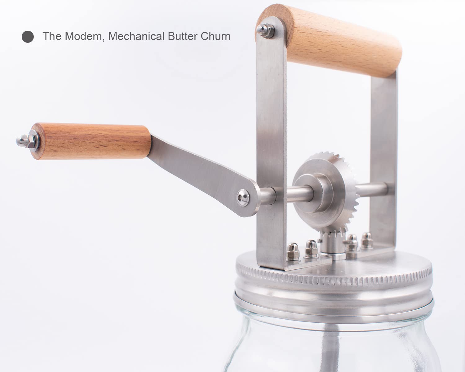 Aeaker Butter Churner stainless steel paddle for smooth, creamy batches.