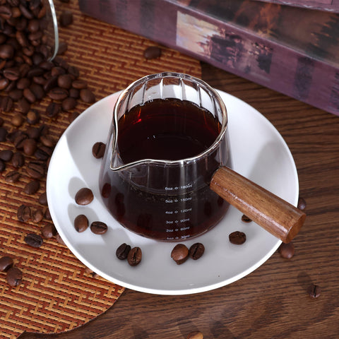 Aecsze clear glass espresso cup adds a sleek kitchen aesthetic.