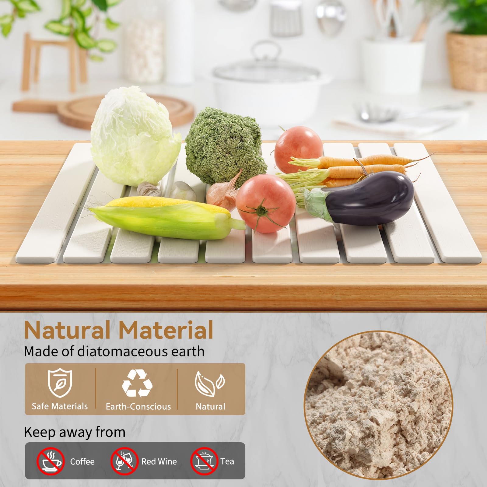AEFLM quick-dry drying mat suitable for cups and bottles.