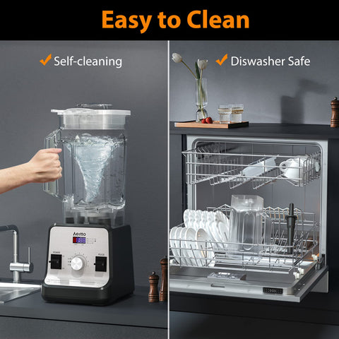 Aeitto blender easy-clean design simplifies cleanup after blending