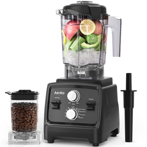 Aeitto blender 1800W motor powers quick smoothies.