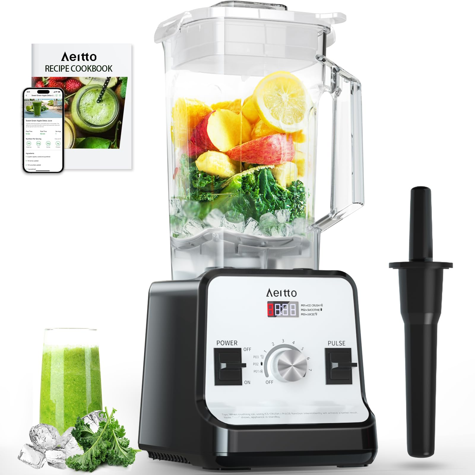 Aeitto blender ice-crush action delivers smooth frozen drinks