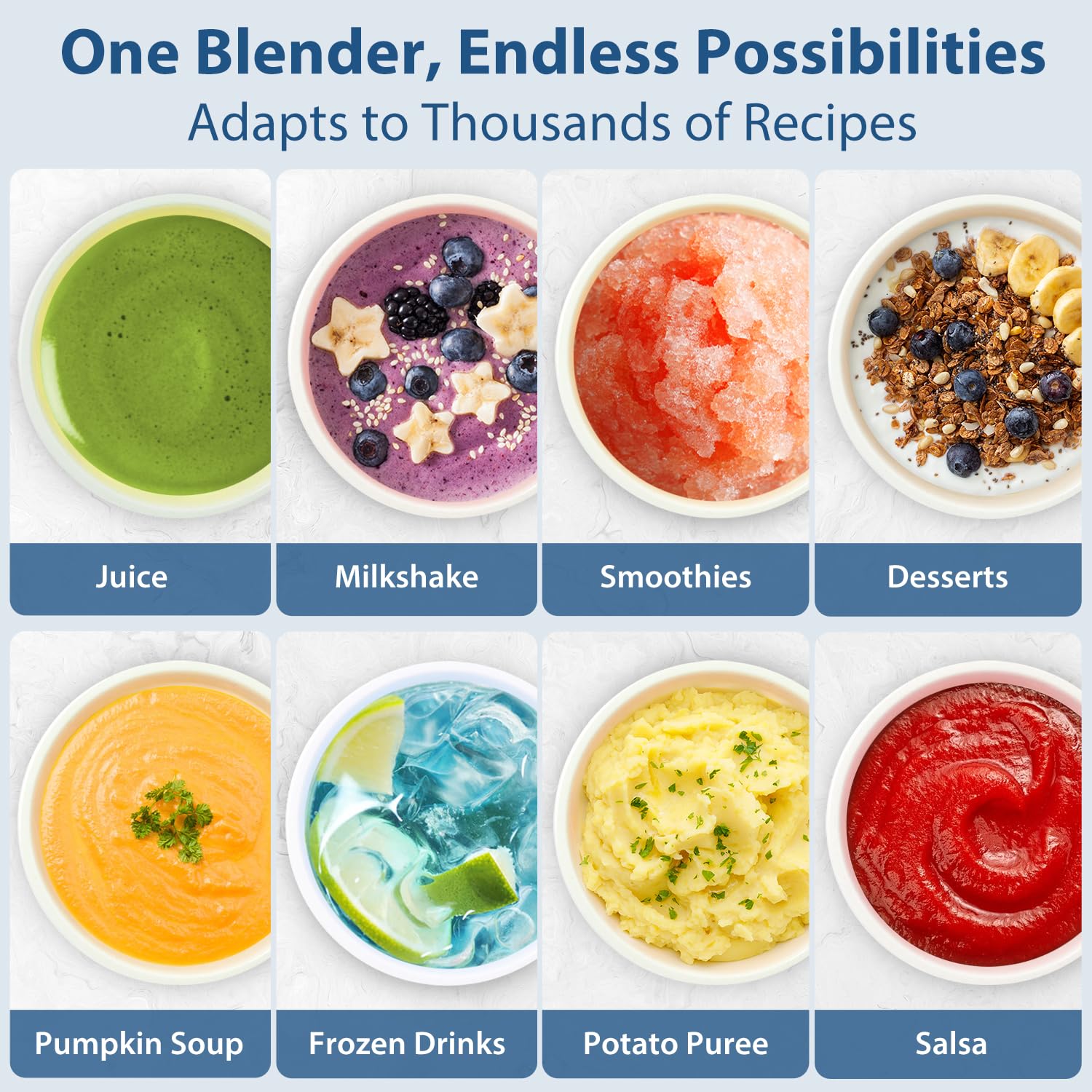 Aeitto blender presets for smoothies and crushed ice speed weeknight prep.
