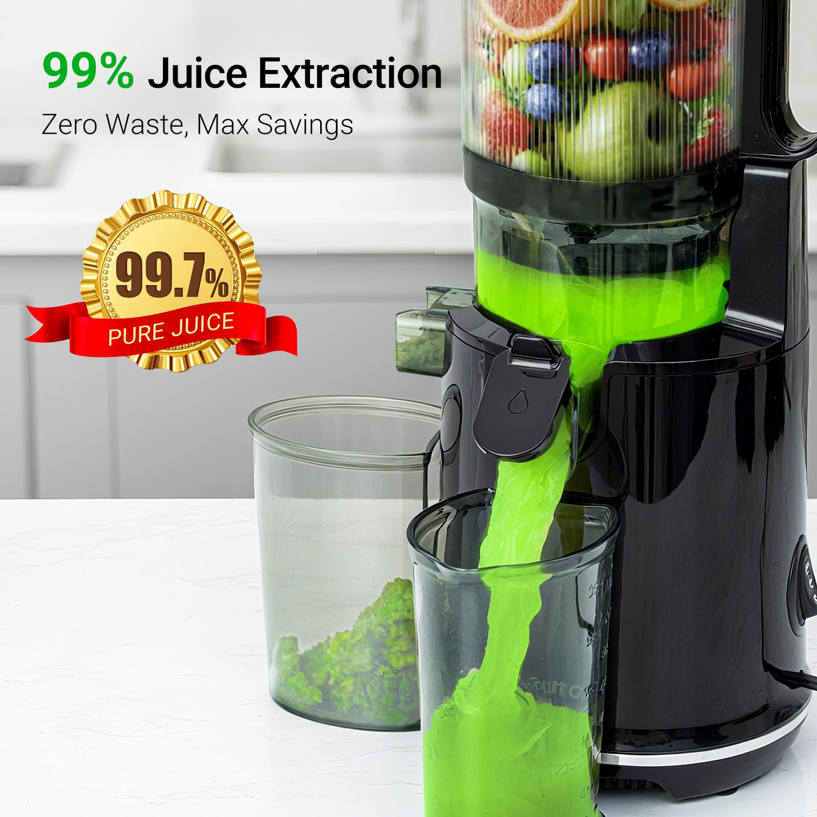Aeitto juicer control panel, simple operation for precise, personalized blends.