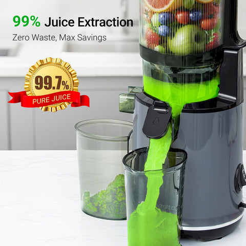 Aeitto slow juicer operating at 50 RPM to minimize heat