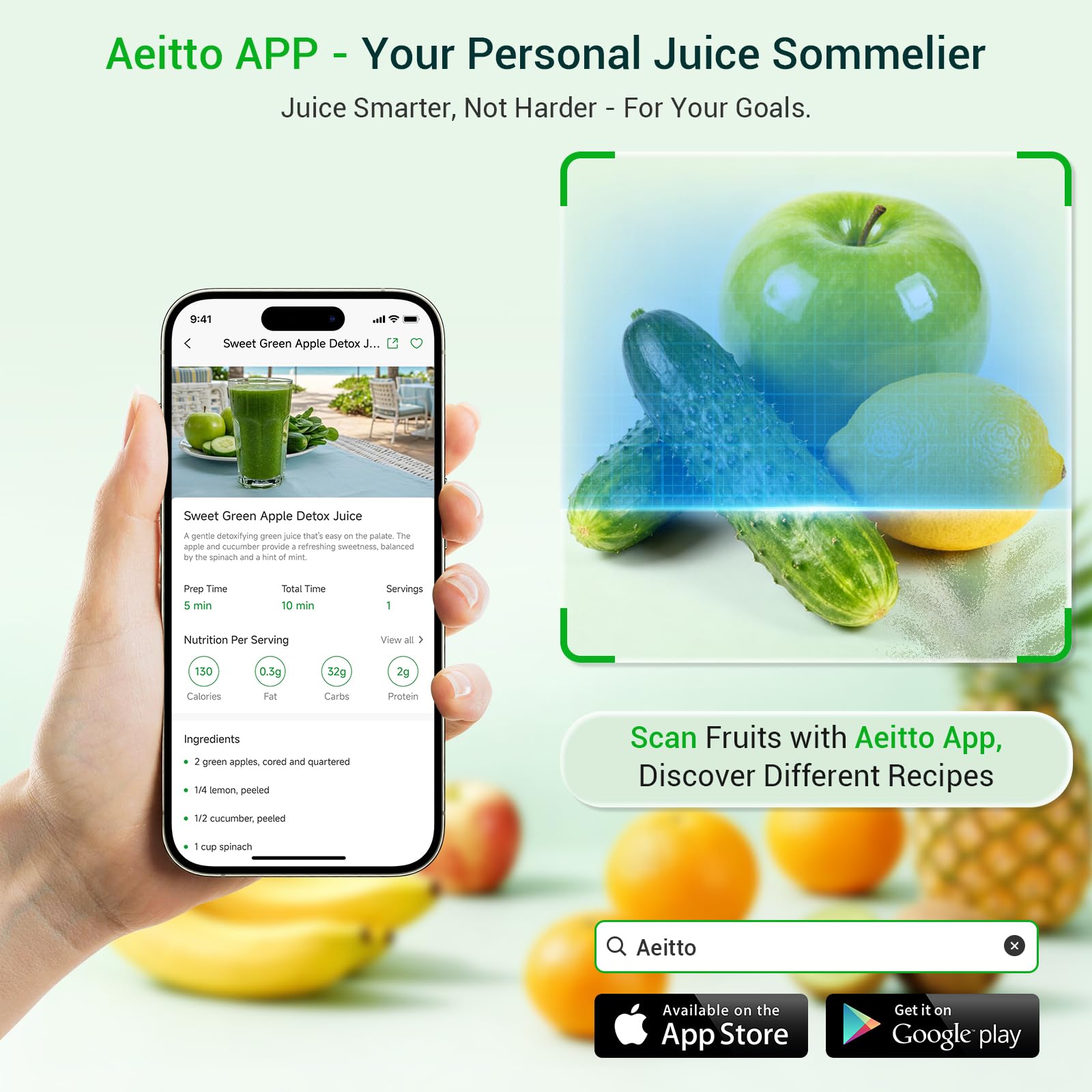 Aeitto juicer showing high juice yield from multi-stage cold press