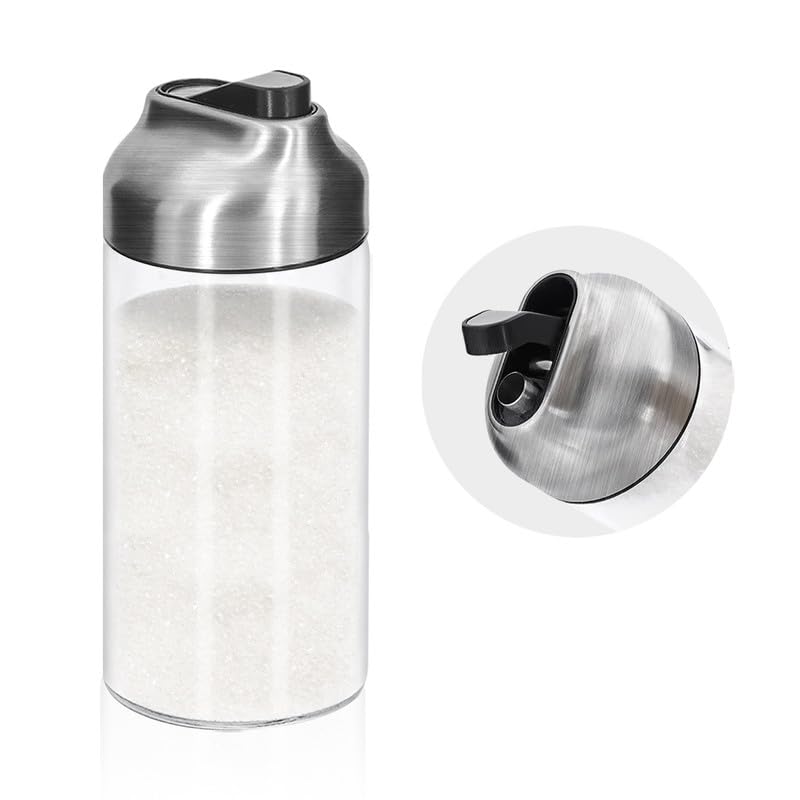 Aelga 12oz glass sugar dispenser with pour spout for precise pours in coffee stations