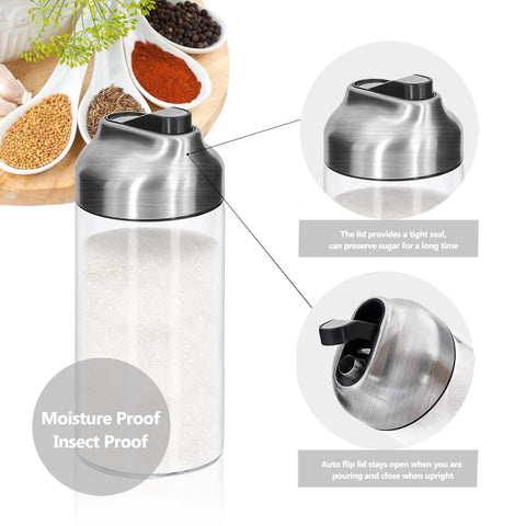 Aelga minimalist design with brushed stainless top on sugar dispenser