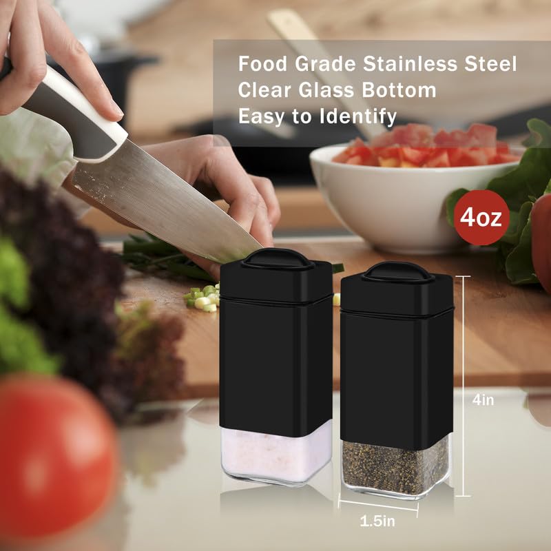 Aelga easy-fill, easy-clean shaker with screw-top lids.