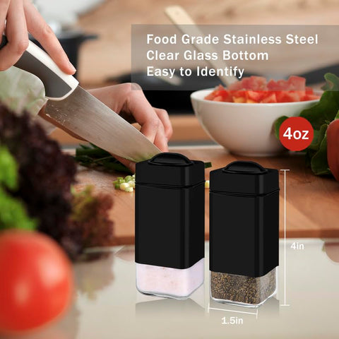 Aelga easy-fill, easy-clean shaker with screw-top lids.