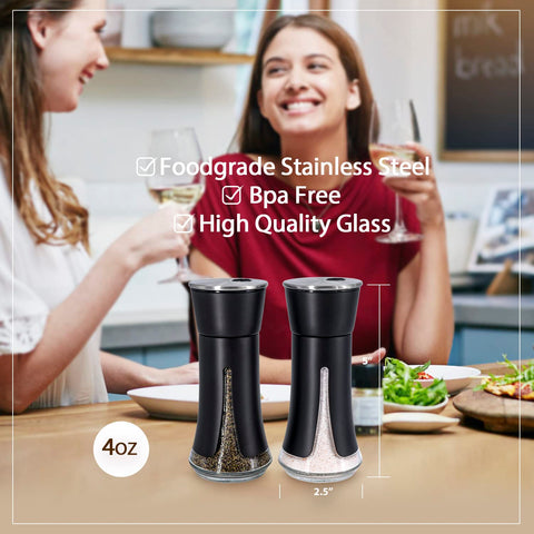 Aelga shakers with ergonomic, non-slip grip for comfortable cooking