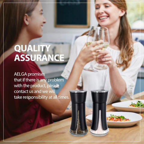 Aelga gift-packaged salt and pepper shakers for thoughtful kitchen gifts
