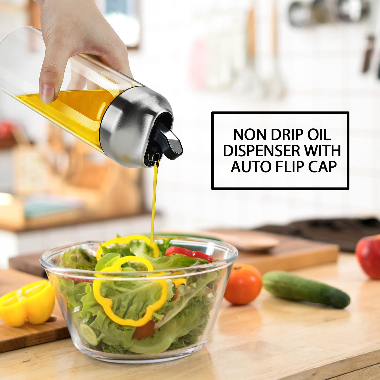 Aelga two-pack no-drip spout ensures precise pouring and reduced spills.