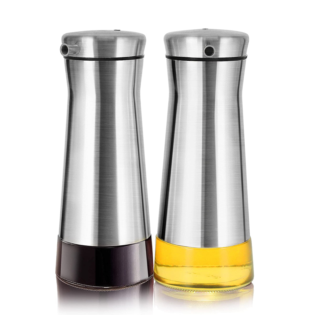 Aelga olive oil dispenser with no-drip mouth for cleaner counters and precise pours.