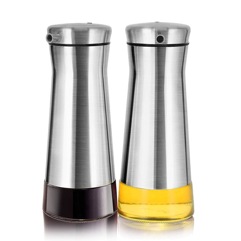 Aelga olive oil dispenser with no-drip mouth for cleaner counters and precise pours.